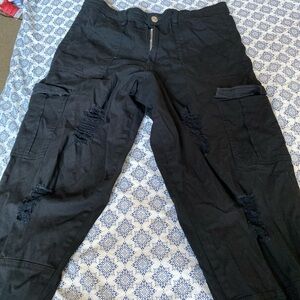 Black cargo pants